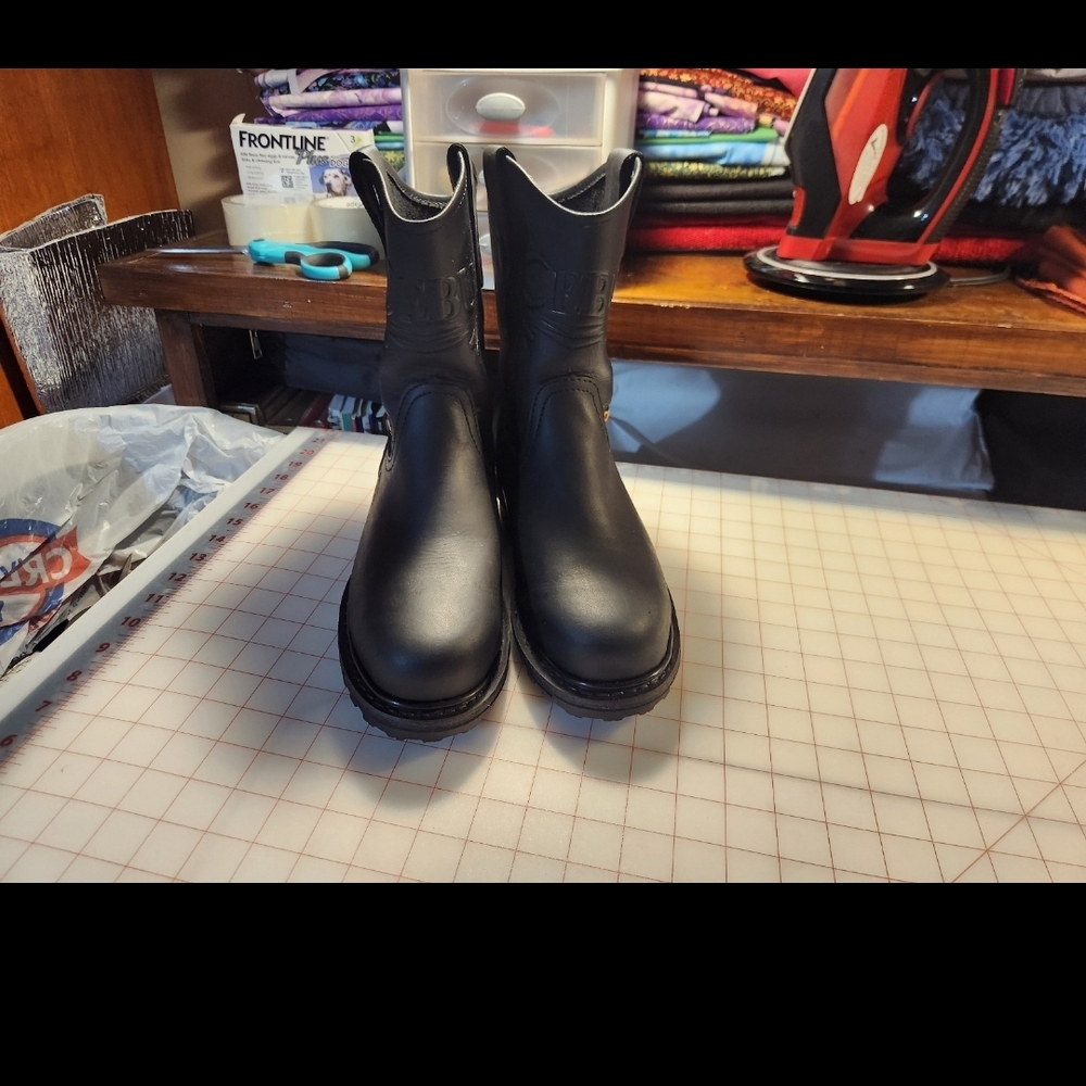 Black Leather Men's Boots